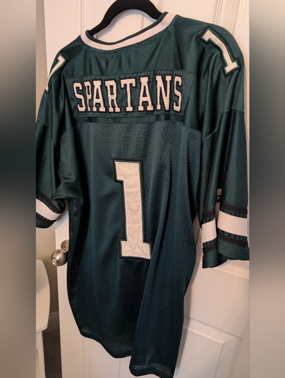 Colosseum Spartans Green and White Mesh Football Jersey - #1